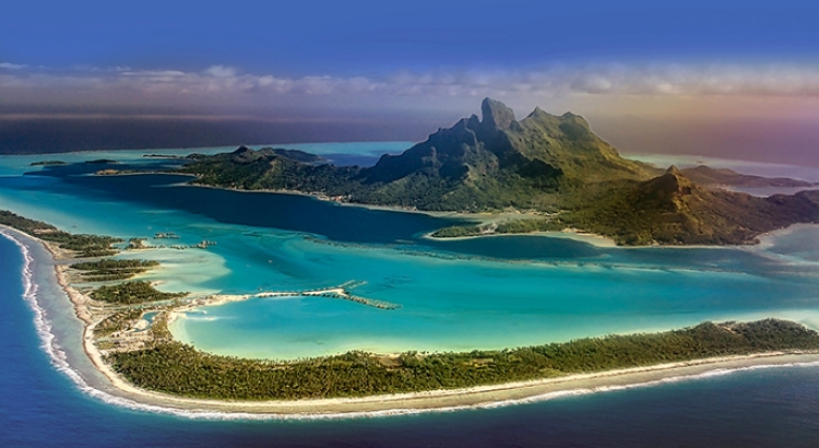 Französisch-Polynesien Bora Bora Luftaufnahme Foto iStock Ed-Ni-Foto